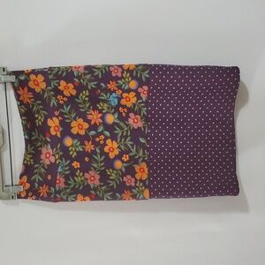LuLaRoe Purple and Orange Floral Skirt Size Small NWOT